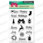 Penny Black Clear Stamps Seasonal Sign 3"X4"