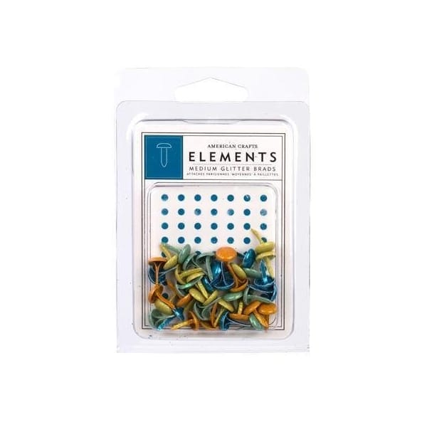 American Crafts Confetti Medium Glitter Brads