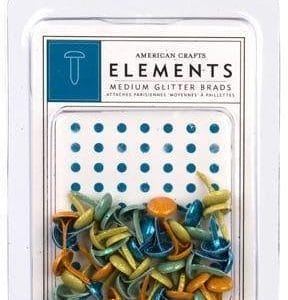 American Crafts Confetti Medium Glitter Brads