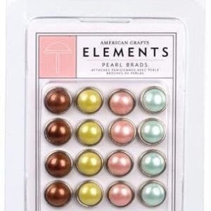 American Crafts Hello Sunshine Pearl Brads