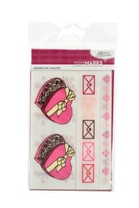 American Crafts Mini Marks Love Story Accents Rub-on Transfers Booklet & Tool