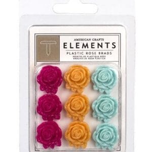 American Crafts Peachy Keen Rose Brads