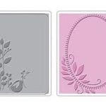 Sizzix Textured Impressions Embossing Folders 2PK - Birds & Wreath Set
