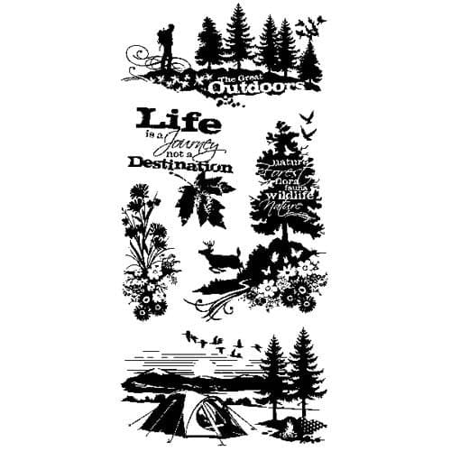 Inkadinkado Great Outdoors Clear Stamps TheGreatOutdoors Inkadinkado Great Outdoors Clear Stamps