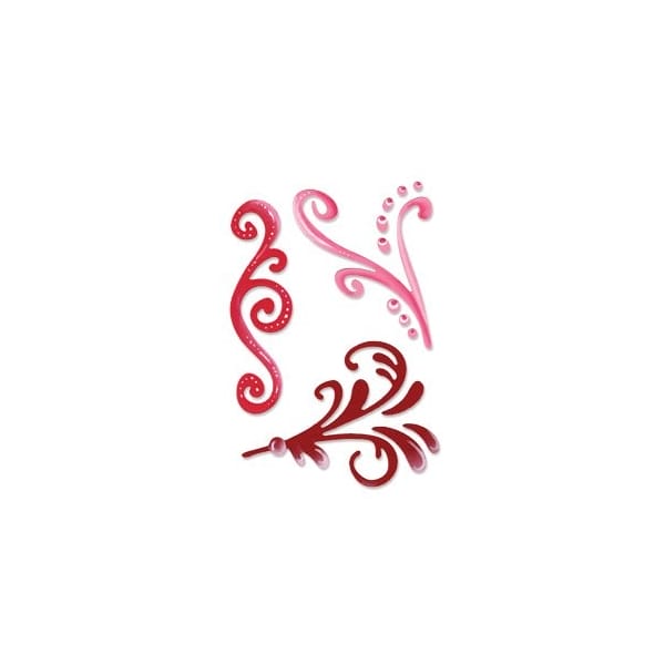 Sizzix Sizzlits Die Set - Lovely Flourishes Set 3Pcs