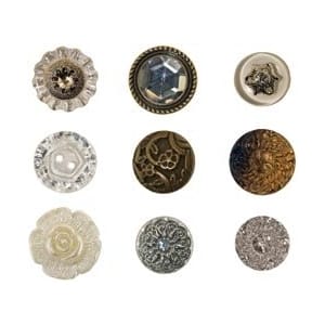 Tim Holtz Accoutrements - Fanciful - 9 Buttons