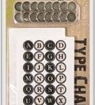 Tim Holtz Type Charms 16 Charms 32 Alphabet Stickers and 16 Apoxy Stickers