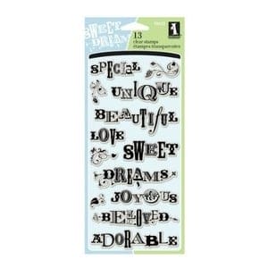 Inkadinkado Clear Stamps- Scrapbook Sentiments (13 Stamps)
