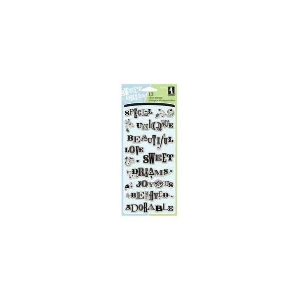 Inkadinkado Clear Stamps- Scrapbook Sentiments (13 Stamps)