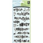 Inkadinkado Clear Stamps- Scrapbook Sentiments (13 Stamps)