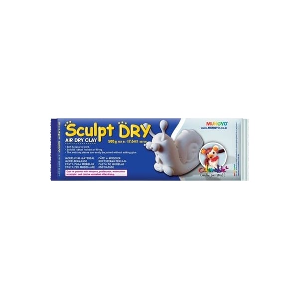 Mungyo Sculpt Dry - White Air Dry Clay (500gm)