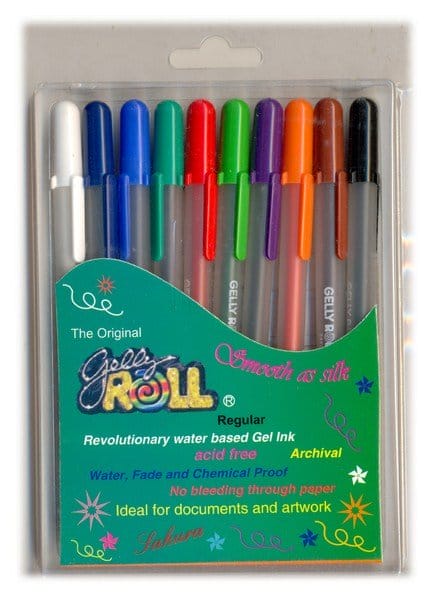 Sakura Gelly Roll Regular Set of 10 pens XPGB R regular Sakura Gelly Roll Regular Set of 10 pens
