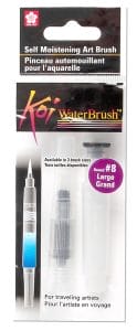 Sakura Koi Portable Water Brush (4 ml Barrel) - Large (Transparent White)