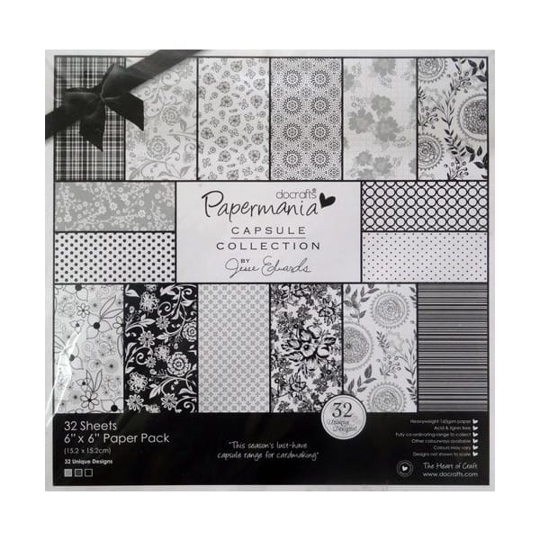 Papermania Capsule Collection 6X6" Paper Pack - Bexley Black