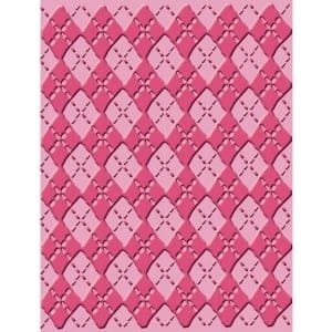 CuttleBug A2 Embossing Folder - Argyle