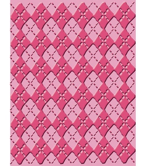 CuttleBug A2 Embossing Folder - Argyle