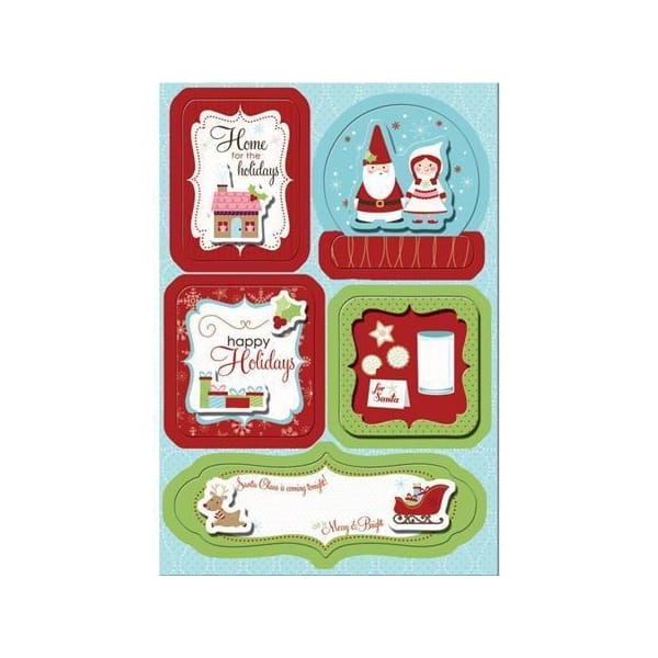 Imaginisce Cottage Christmas Collection - Happy Holiday Sticker Stackers