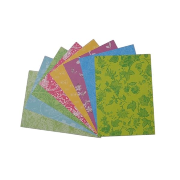 Assorted A5 Paper Pack - Floral Green (Set of 24 sheets)