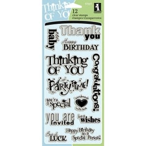 Inkadinkado Clear Stamps- All Occasions (12 Stamps)