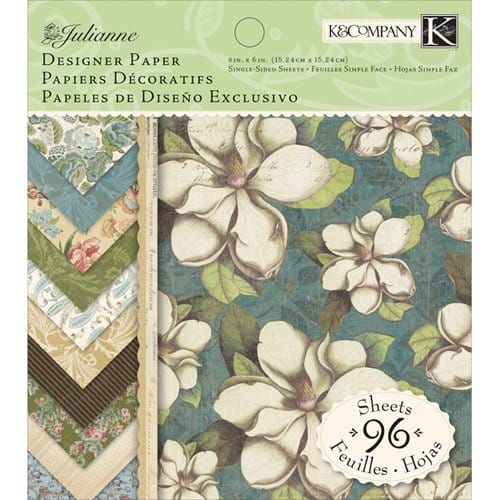 Julianne Designer Paper Pad - 6X6 Paperpack Julianne feuilles hojas Julianne Designer Paper Pad - 6X6 Paperpack