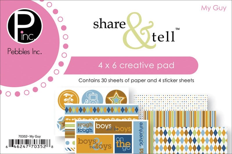 Share & Tell 4x6 Creative Paper Pad - My Guy Pebbles My Guy Share and Tell Share & Tell 4x6 Creative Paper Pad - My Guy
