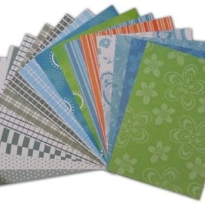 Assorted A5 Paper Pack - W&M Green (Set of 32 sheets)