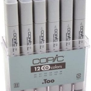 Copic Cool Grey Marker - Set of 12 Markers
