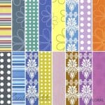 Assorted 12x12 Paper Pack - Floral Purple (Set of 32 sheets)