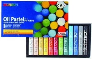 Mungyo Round Shaped Oil Pastel Crayon (12 Colors)