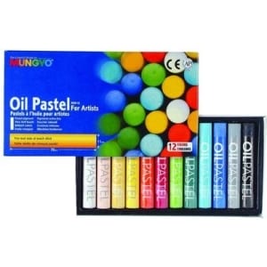 Mungyo Round Shaped Oil Pastel Crayon (12 Colors)