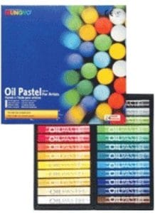 Mungyo Round Shaped Oil Pastel Crayon (24 Colors)
