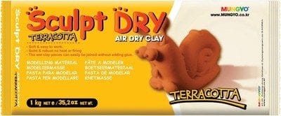Mungyo Sculpt Dry - Terracotta Air Dry Clay (1kg)