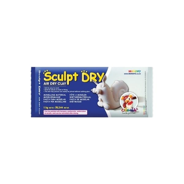 Mungyo Sculpt Dry - White Air Dry Clay (1kg)