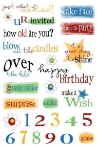 Three Bugs in a Rug - Birthday Rub-Ons