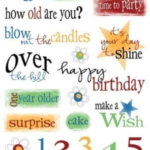 Three Bugs in a Rug - Birthday Rub-Ons