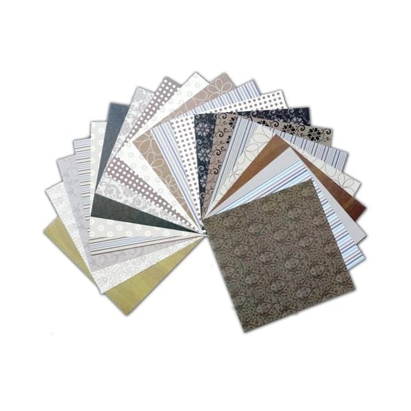 Assorted 6x6 Paper Pack - W&M Brown (Set of 40 sheets)