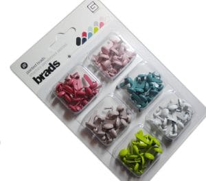Basic Grey - Painted Brads - 180 Pcs
