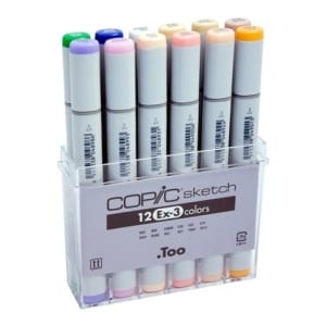 Copic Sketch Marker (EX 3) - Set of 12 Color