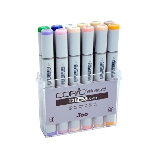 Copic Sketch Marker (EX 3) - Set of 12 Color