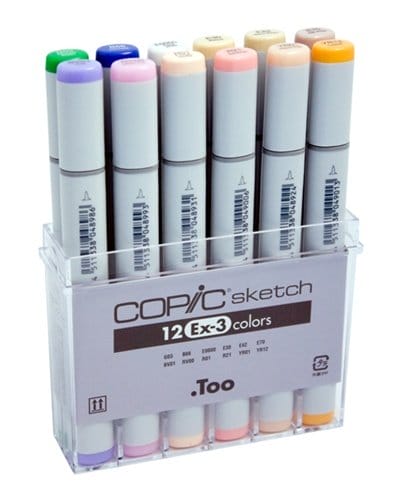 Copic Sketch Marker (EX 3) - Set of 12 Color