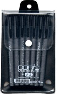 Copic Multiliner Black Set A2