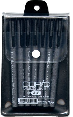 Copic Multiliner Black Set A2