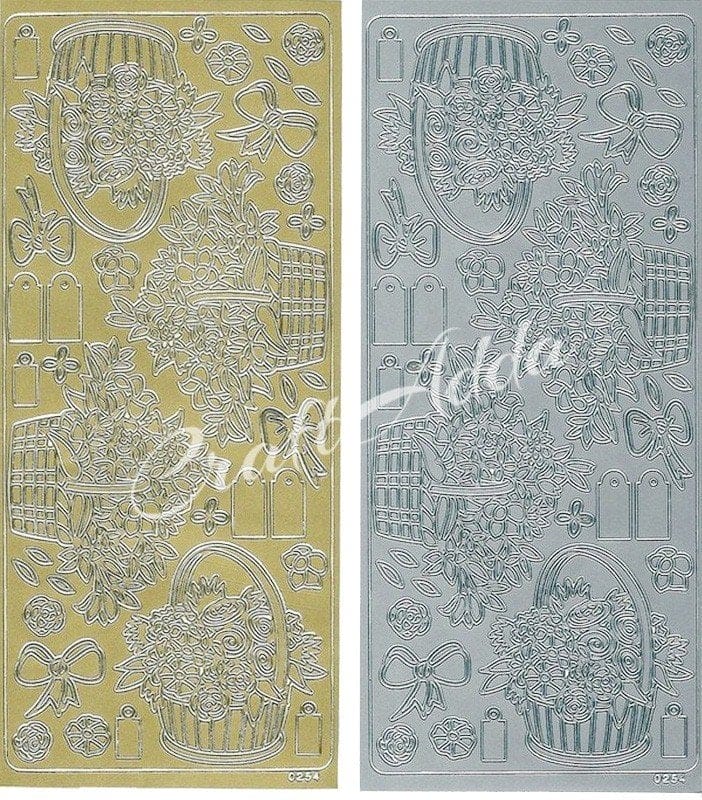 Peel Off Sticker (0254) - Set of 4 Peel Offs 0254 Peel Off Sticker (0254) - Set of 4