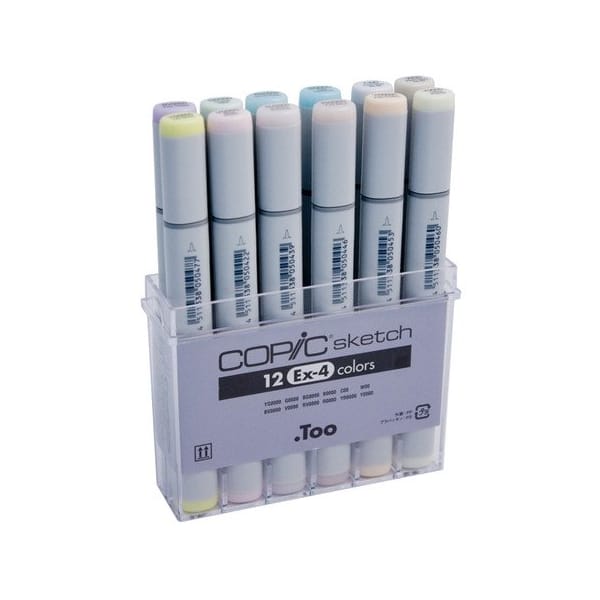 Copic Sketch Marker (EX 4) - Set of 12 Color