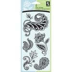 Inkadinkado Clear Stamps- Organic Fabric Flourish (5 Stamps)