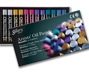 Mungyo Oil Pastel Crayons (Set of 12, Assorted Metallic)
