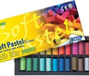 Mungyo Soft Pastel Half-Length Crayons (24 assorted colors)