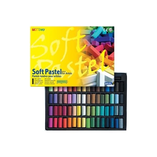Mungyo Soft Pastel Half-Length Crayons (64 assorted colors)
