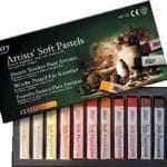 Mungyo Square Shaped Soft Pastel Crayon (12 assorted colors earthtone)