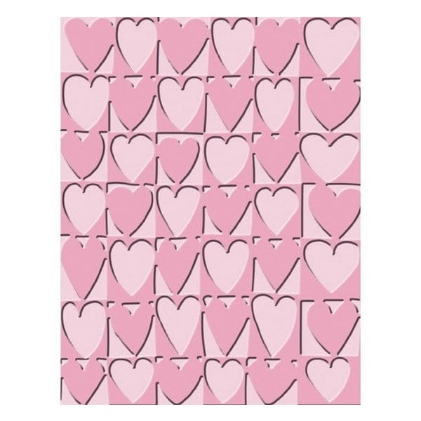 CuttleBug A2 Embossing Folders - Heart Blocks